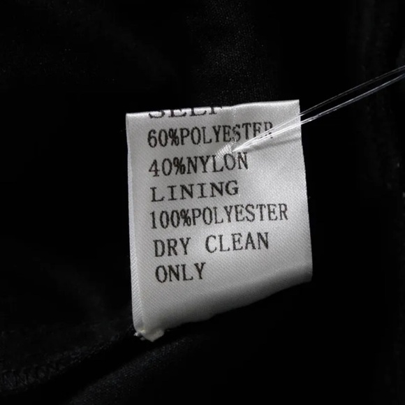 TADASHI SHOJI Black Silver Sequin V Neck Long Sleeve Mini Cocktail Dress Size 8 - Picture 9 of 10